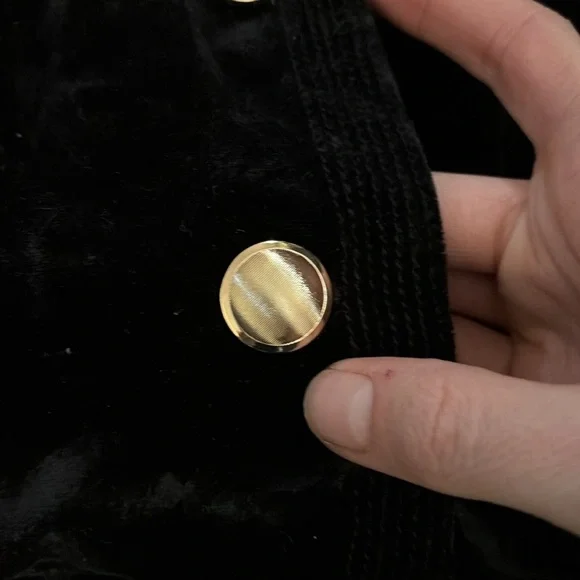 FRAME DENIM crushed velvet military style blazer - Picture 3 of 9